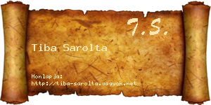 Tiba Sarolta névjegykártya